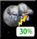 Tuesday Night: Chance Showers And Thunderstorms then Mostly Clear